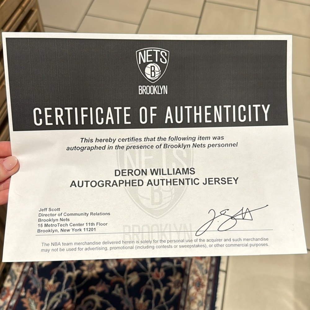 Adidas SIGNED Deron Williams Brooklyn Nets Climacool Black Jersey - Picture 13 of 13